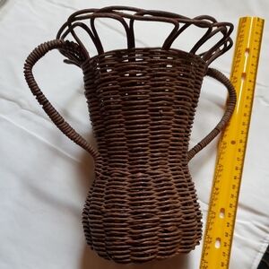 Wicker Decor Basket 8in